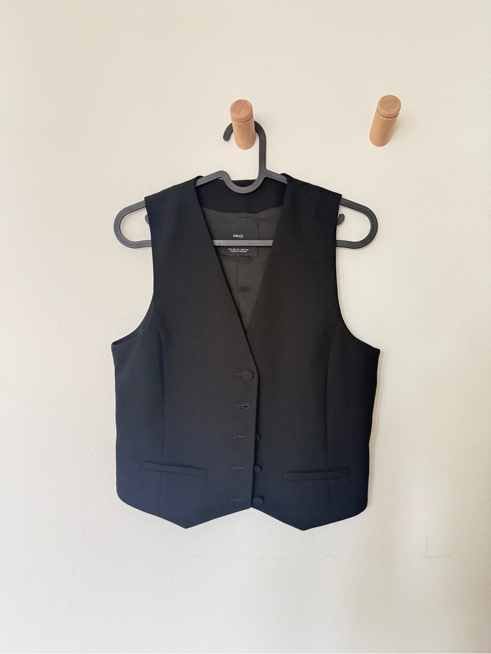 Mango Black Tailored Vest